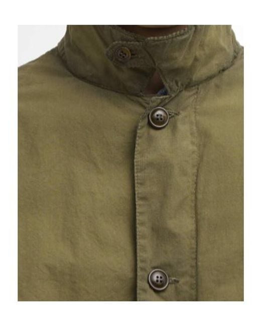 Barbour Green Corduroy-Collar Cotton Jacket for men
