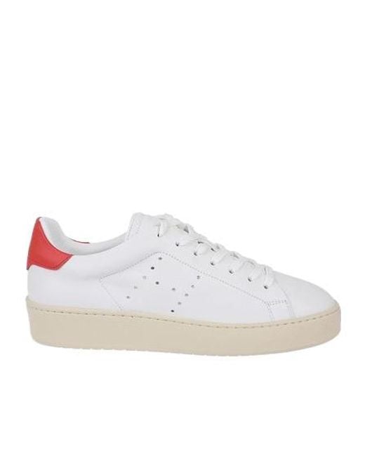 Hogan White Low Top Lace-Up Sneakers