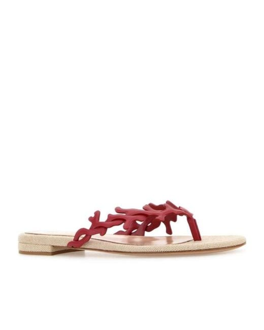Gianvito Rossi Pink Thong Strap Sandals
