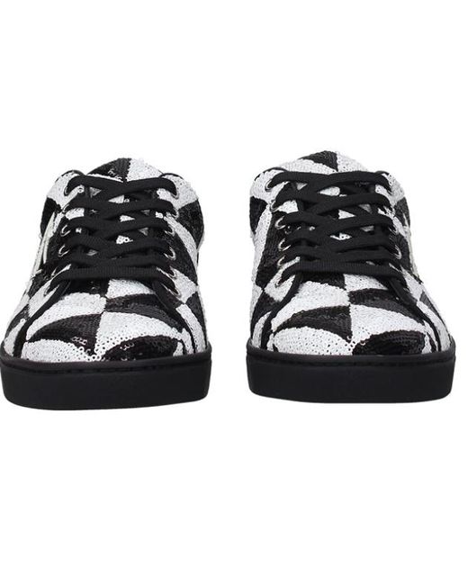 Dolce & Gabbana Black Lace-Up Casual Sneakers for men