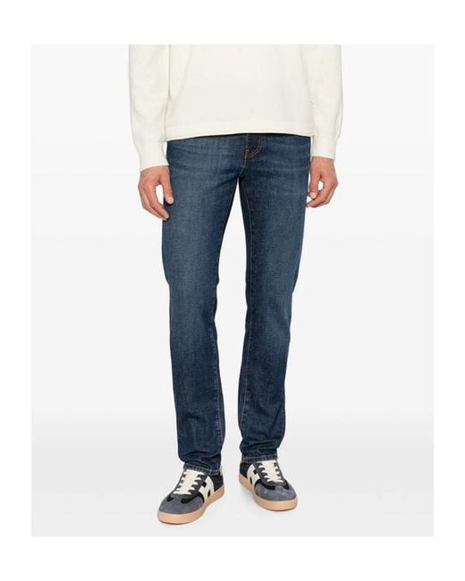 PT01 Blue Belt Loop Jeans for men