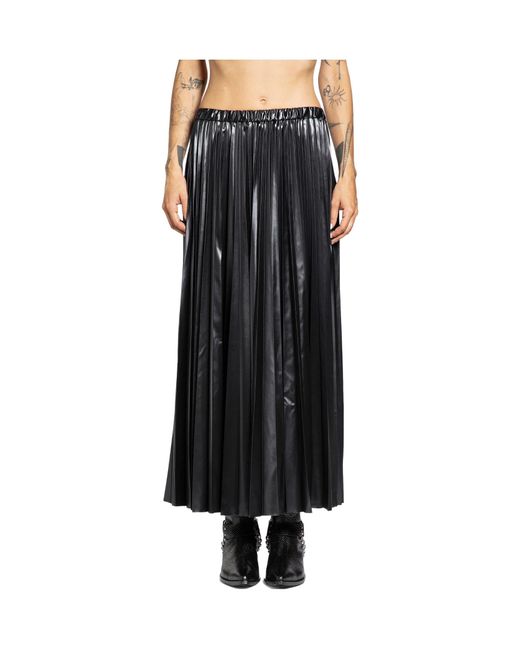 Junya Watanabe Black Pleated Maxi Skirt