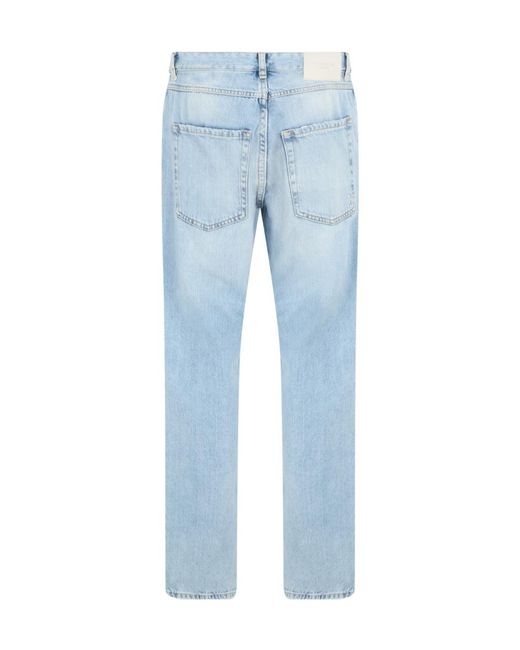 ICON DENIM Blue Straight-Leg Slim Jeans for men