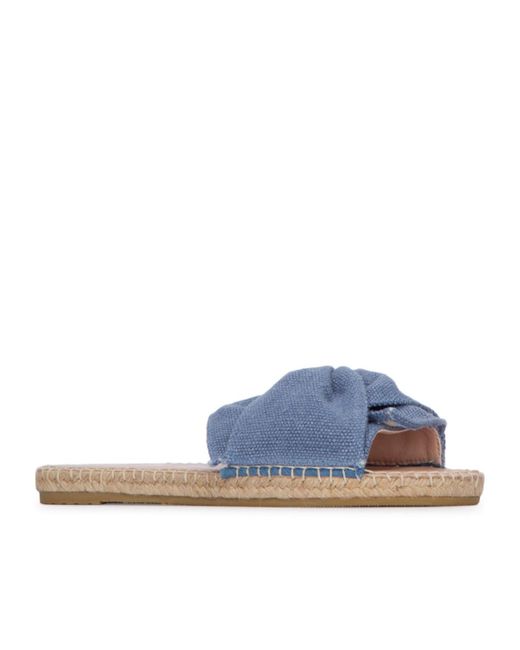 Manebí Blue Denim Knotted Flat Slides