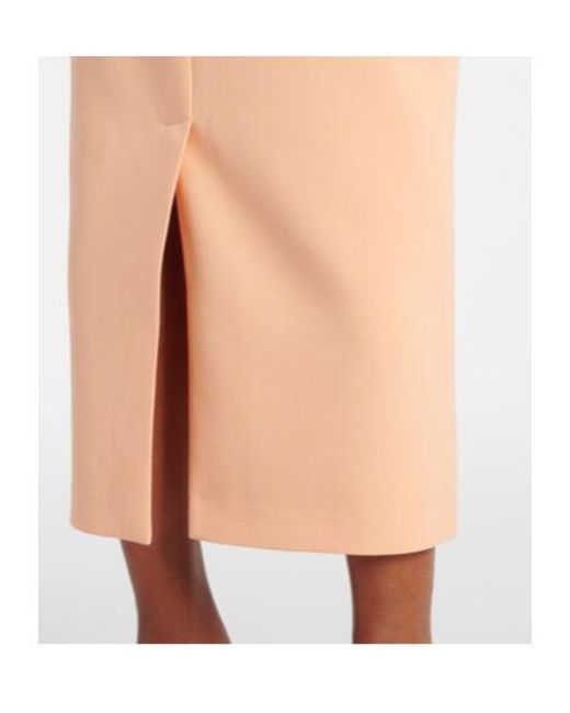 Safiyaa Pink Off-The-Shoulder Crepe Midi Dress