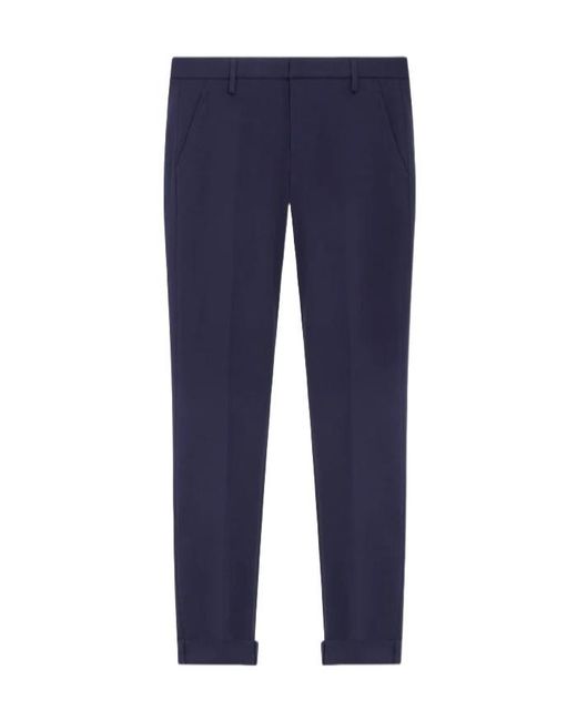 Dondup Blue Logo Casual Trousers for men