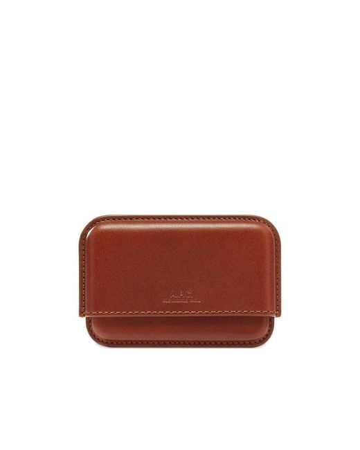 A.P.C. Red Magna-Carter Cardholder for men
