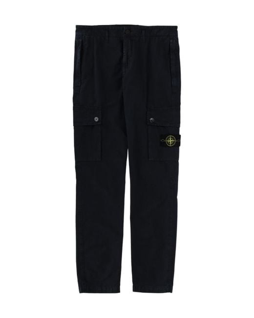 Stone Island Black Cargo Trousers for men