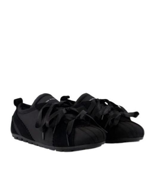 Simone Rocha Black Ballerina Grip Satin-Bow Ballerina Sneakers