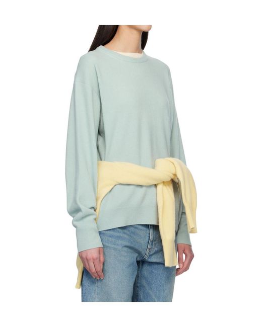 Ssstein Blue Wool Knit Sweater
