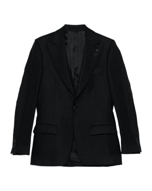 Lardini Black Linen Blazer for men