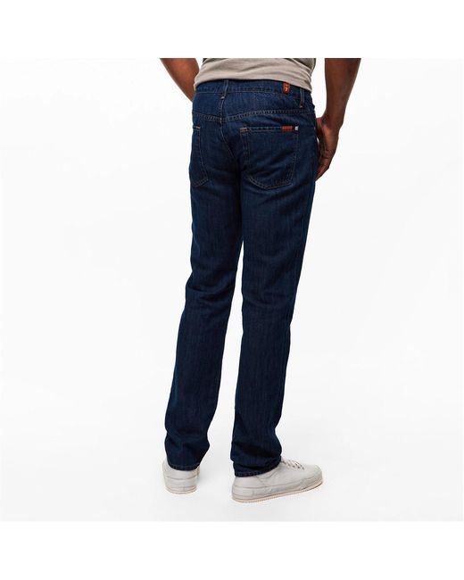 7 For All Mankind Blue Five-Pocket Jeans for men
