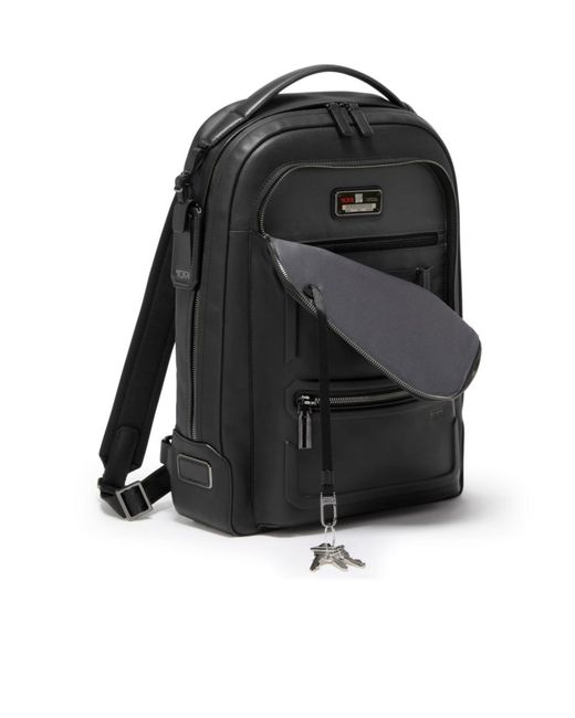Tumi Black Bradner Zip-Compartment Backpack for men