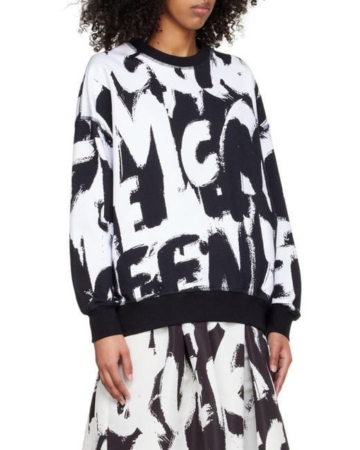 McQueen Black Logo-Print Sweatshirt