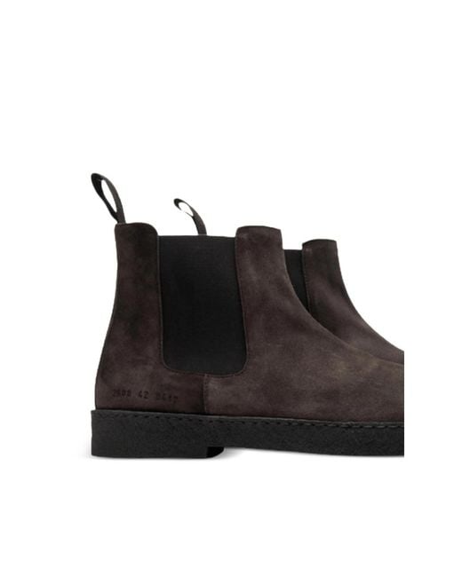 Common Projects Black Round-Toe Boots for men