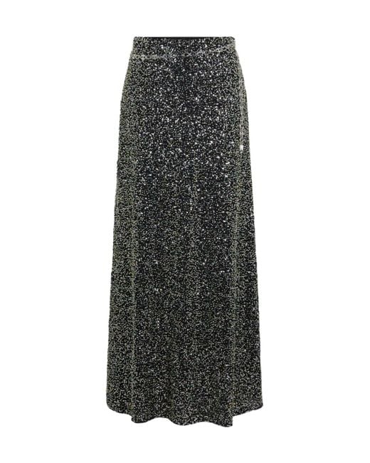 Rabanne Gray Sequin-Embellished Maxi Skirt