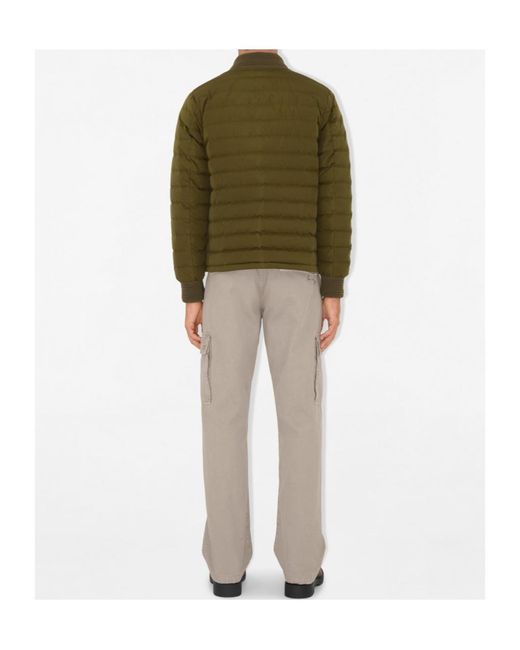 Burberry Green Logo Plaque Quilted Down Jacket for men