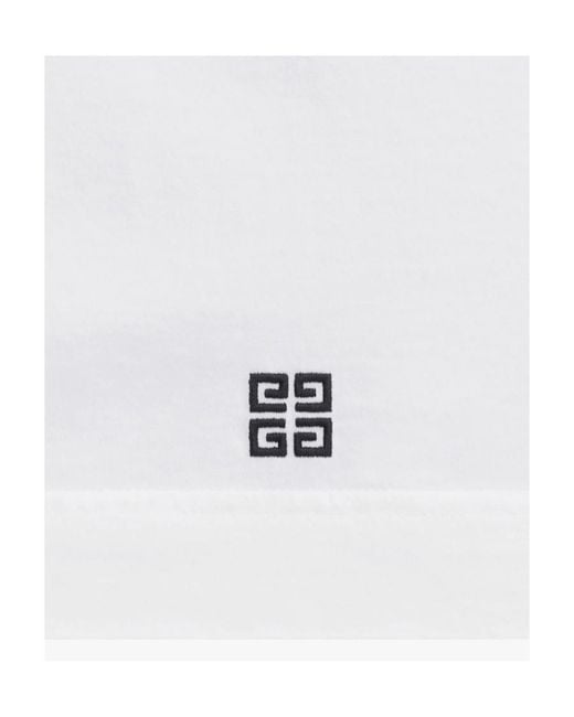 Givenchy White Logo-Embroidered Jersey T-Shirt for men