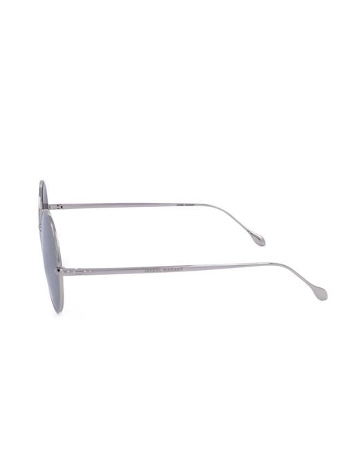 Isabel Marant White Round-Frame Sunglasses