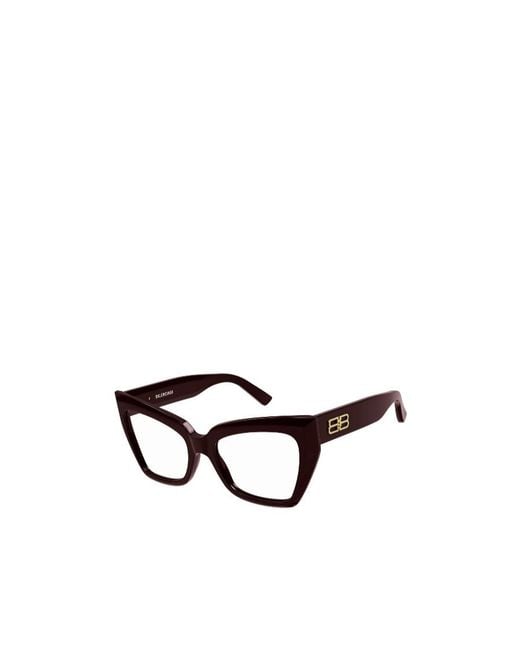 Balenciaga White Eyewear Cat Eye Frame Glasses
