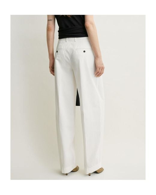Totême  White Totême Single Pleat Trousers
