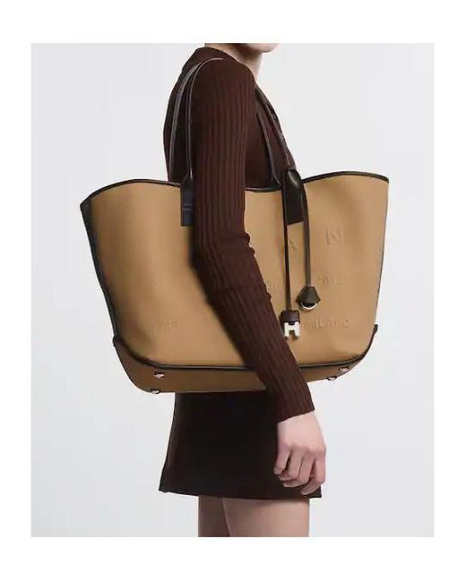 Hogan Natural Medium Script Tote Bag