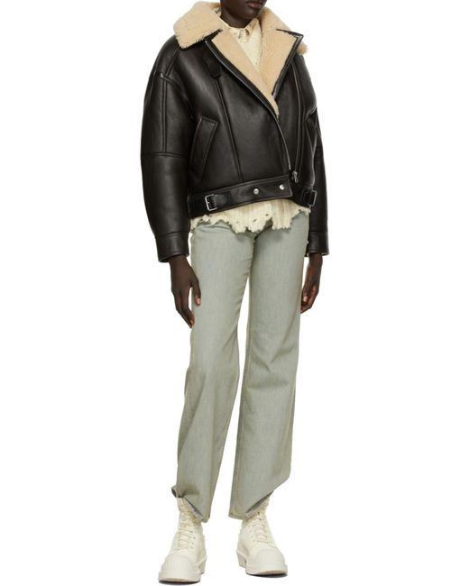Acne Black Double-Breasted Zip-Up Jacket