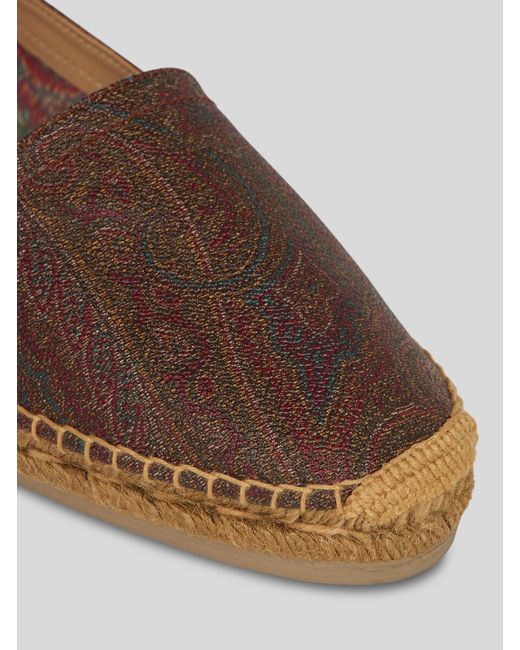 Etro Brown Paisley Espadrilles