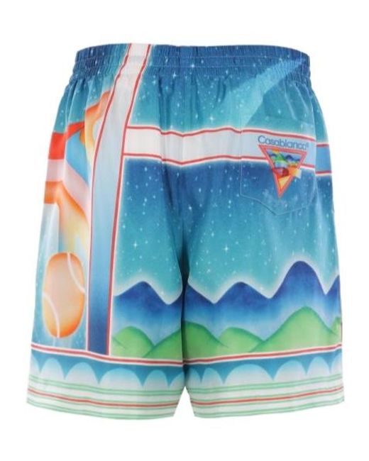 Casablanca Blue Galaxy Court Shorts for men