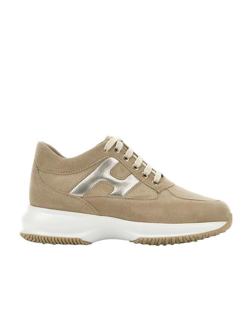 Hogan Natural Interactive Lace-Up Sneakers