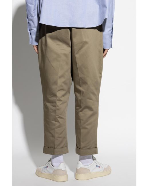 AMI Green Ami Oversized Carrot Trousers for men