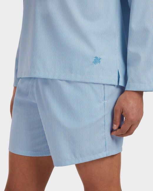 Vilebrequin Blue Drawstring Striped Swim Shorts for men