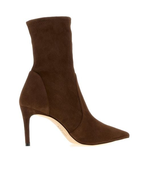 Stuart Weitzman Brown Pointed-Toe High Heels