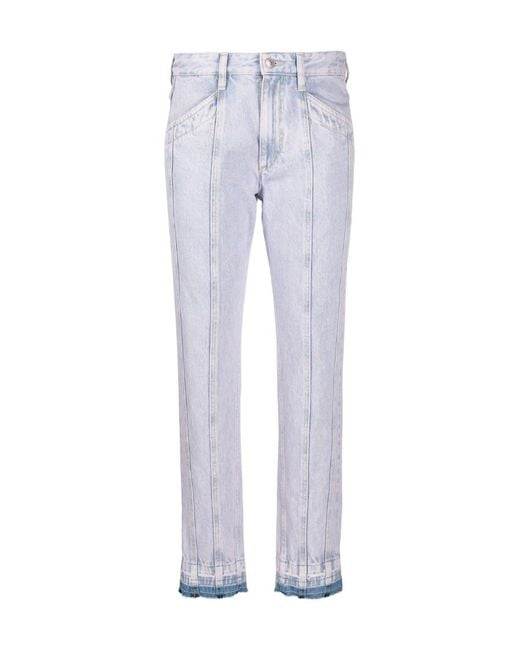 Isabel Marant Gray Low-Rise Slim-Cut Jeans