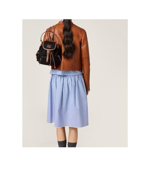 Miu Miu Black Logo-Detailed Backpack