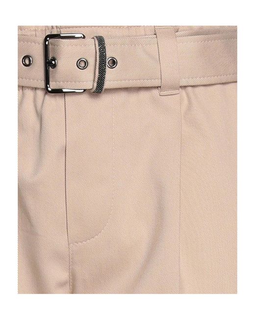 Brunello Cucinelli Natural Fitted Tapered Pants