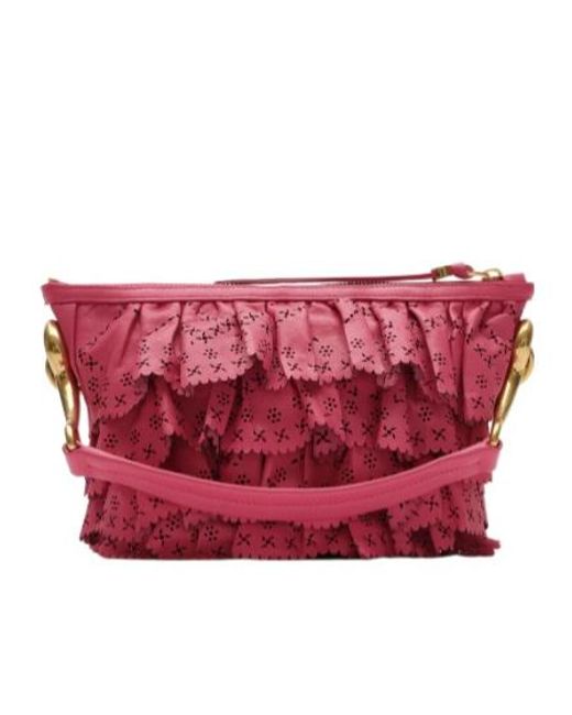 Burberry Red Mini Ruffle Bag