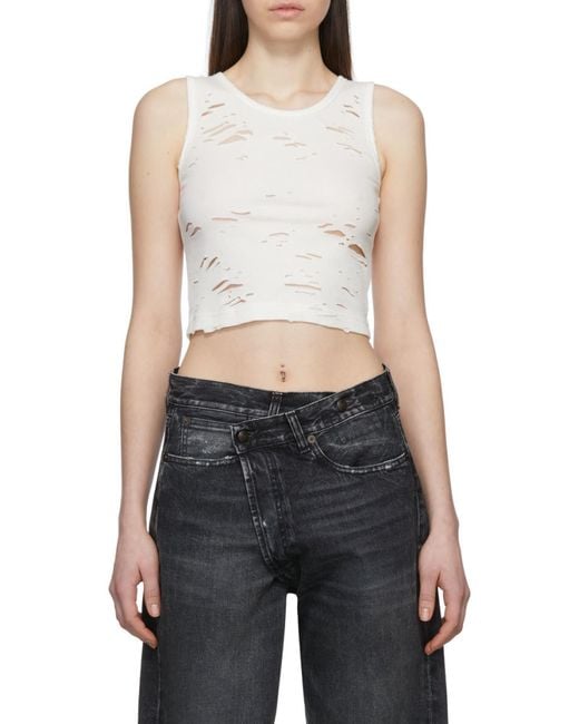 R13 Multicolor Destroyed Tank Top