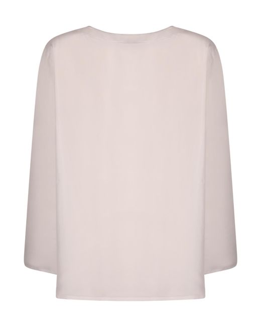 P.A.R.O.S.H. Pink P.A.R.O..H. Saxon V-Neck Tunic Top