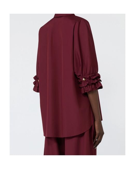Max Mara Red Cotton Poplin Shirt