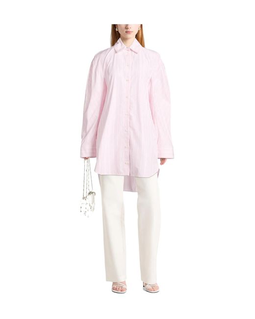 Jacquemus Pink Loose Striped Shirt