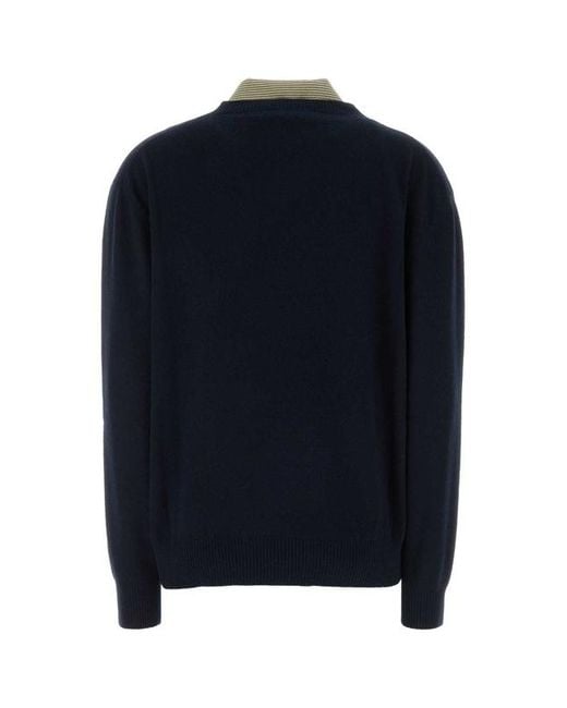 Miu Miu Blue Wool And Cashmere Sweater