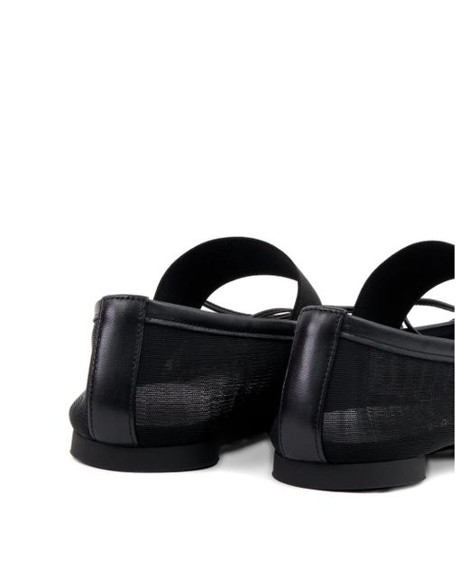 MM6 by Maison Margiela Black Bow Detail Ballet Shoes