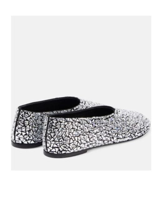 Proenza Schouler White Glove Embellished Leather Ballet Flats