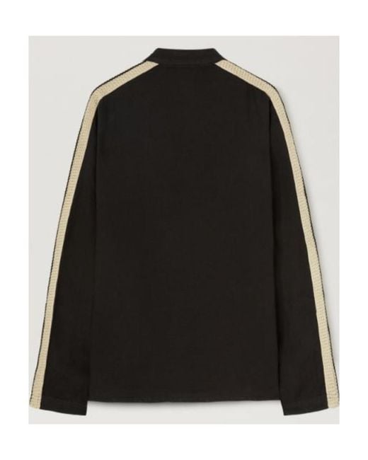 Palm Angels Black Pa Monogram Printed Long-Sleeved Shirt for men