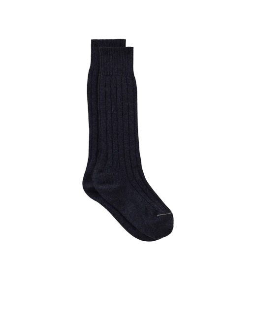 Lemaire Blue Chunky Ribbed Socks