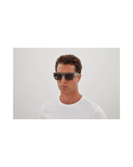 McQueen Brown Eyewear Square Frame Sunglasses for men