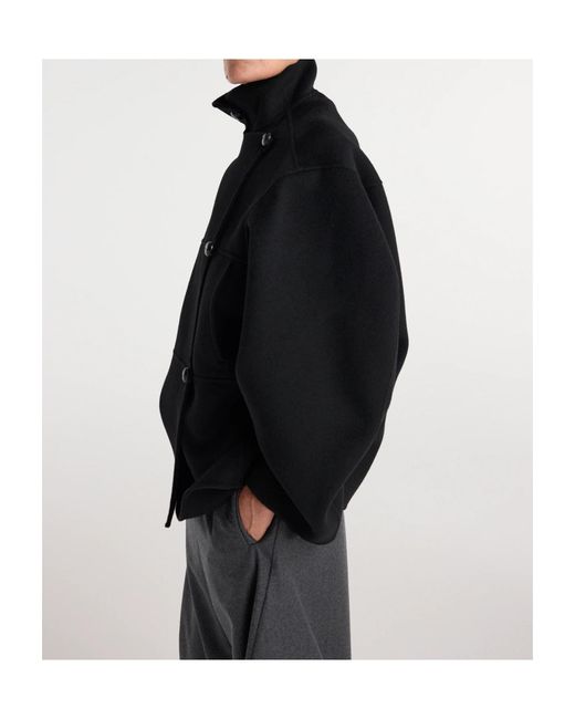 Rohe Blue Stand-Collar Oversized Jacket