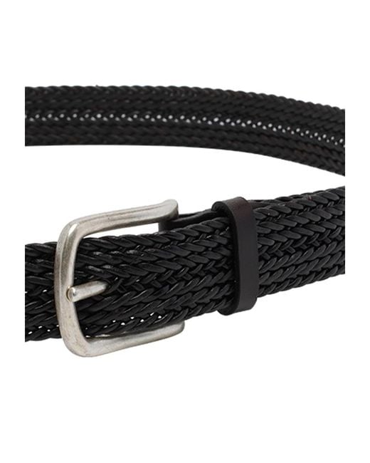 Orciani White Woven Buckle Belt for men