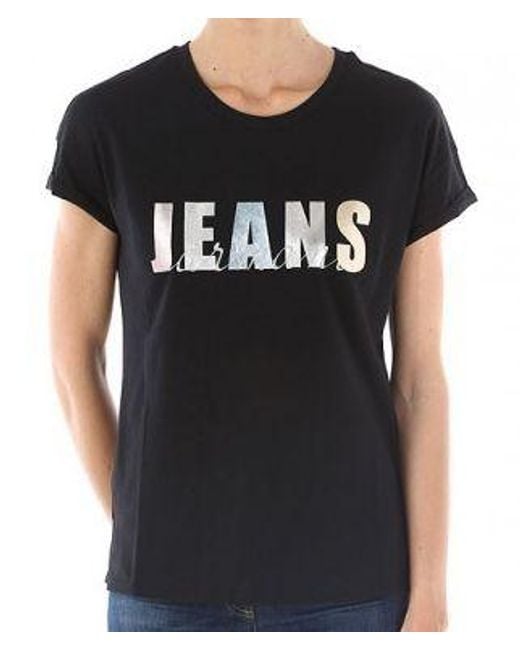 Armani Jeans Black Logo Details T-Shirt